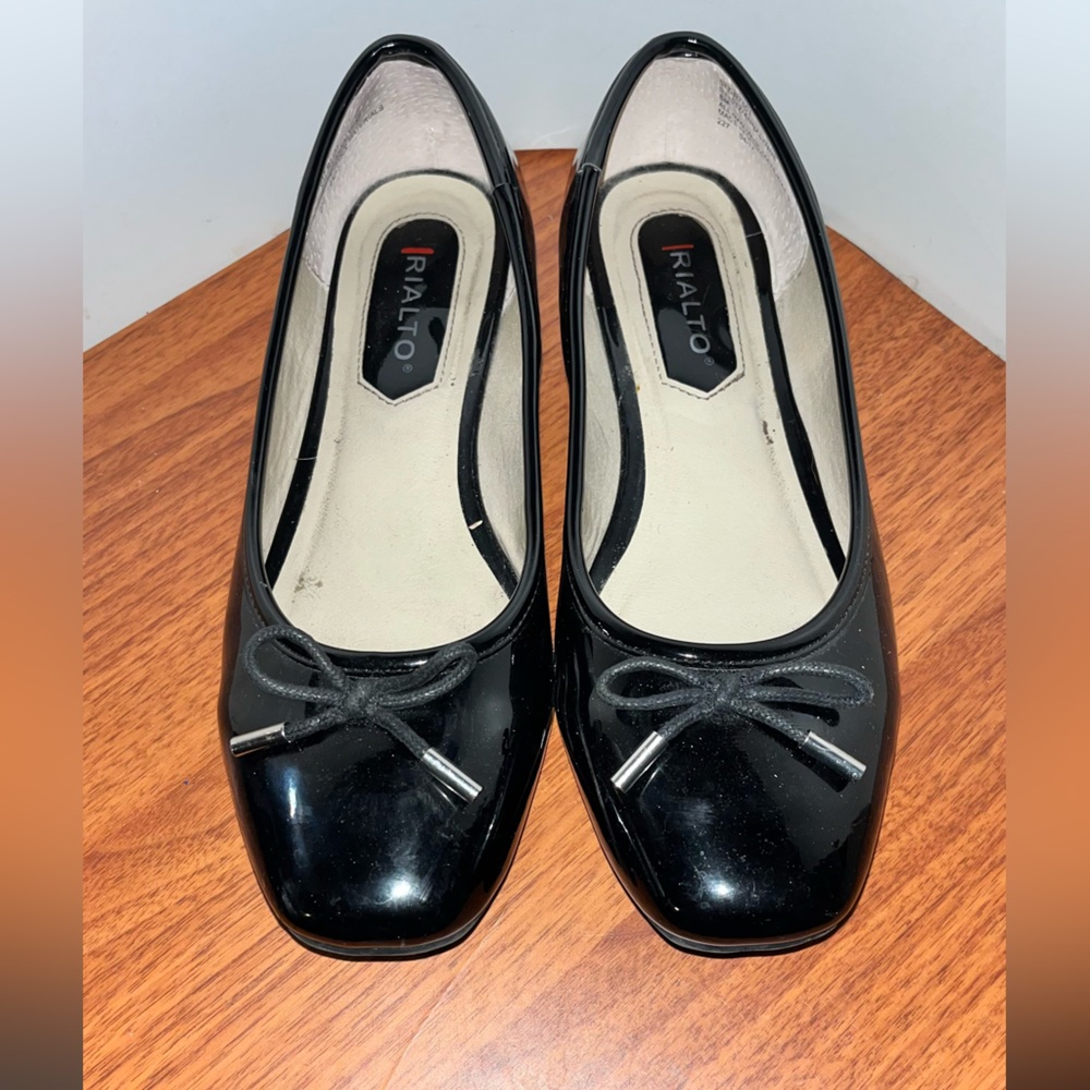 Rialto Patent Leather Shoes Womens Black Slip On Dress Shoes Size 8M